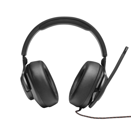 JBL Quantum 200 - Black - Wired over-ear gaming headset with flip-up mic - Front